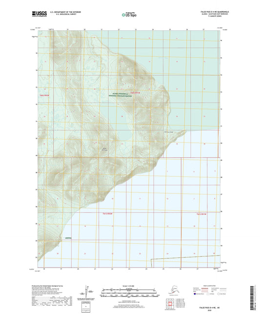 False Pass D-4 NE Alaska US Topo Map Image