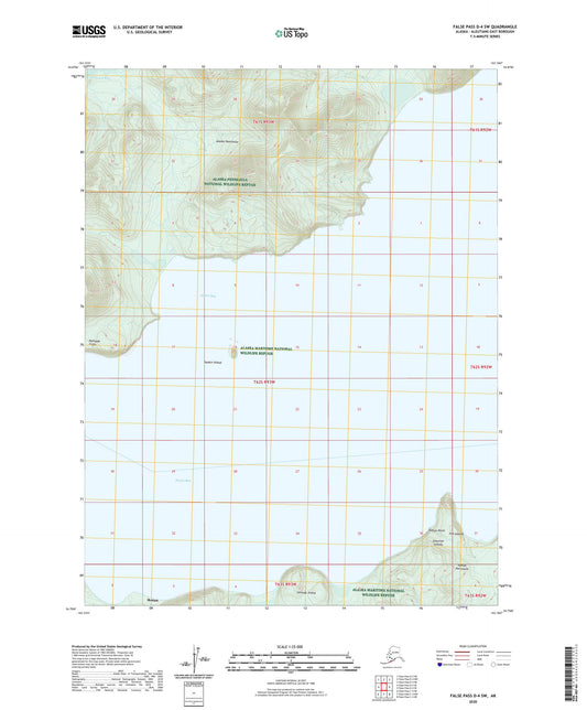 False Pass D-4 SW Alaska US Topo Map Image