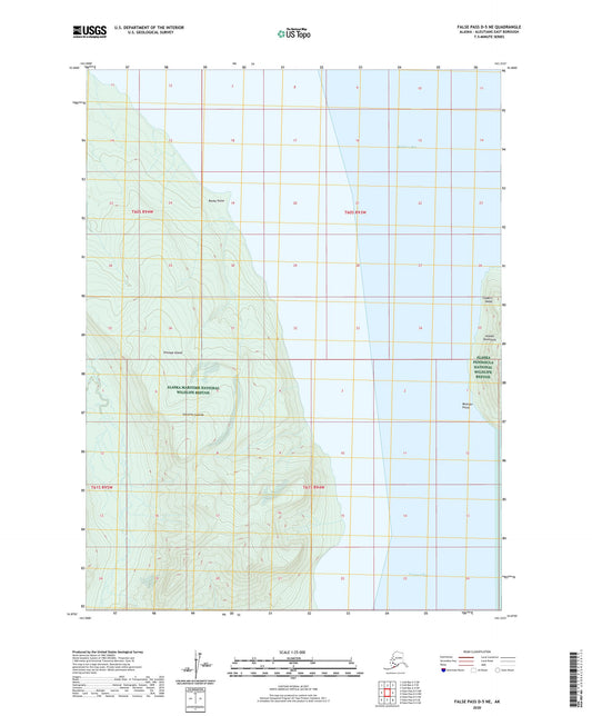 False Pass D-5 NE Alaska US Topo Map Image
