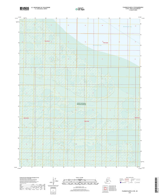 Flaxman Island A-3 SW Alaska US Topo Map Image