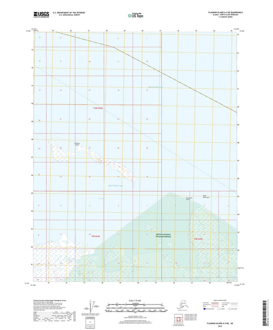 Flaxman Island A-4 NE Alaska US Topo Map Image