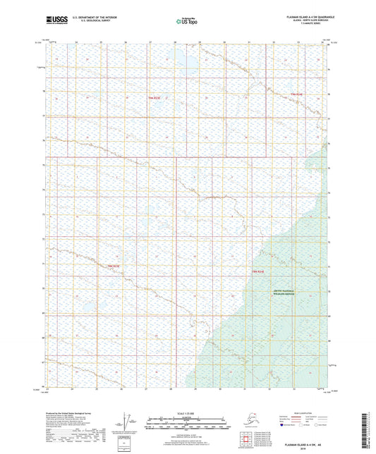 Flaxman Island A-4 SW Alaska US Topo Map Image