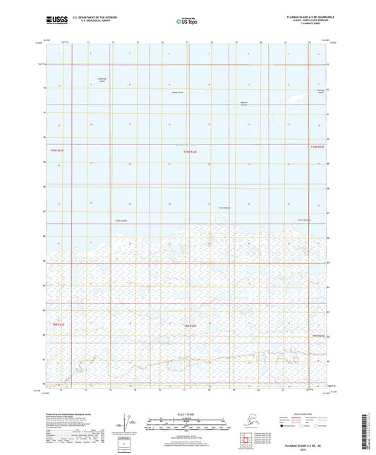 Flaxman Island A-5 NE Alaska US Topo Map Image