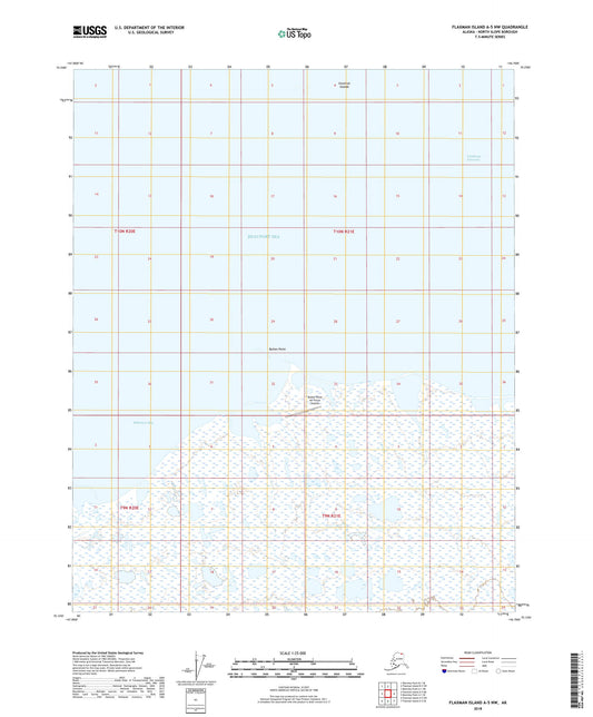 Flaxman Island A-5 NW Alaska US Topo Map Image