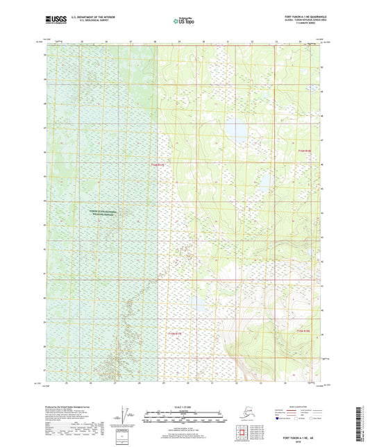 Fort Yukon A-1 NE Alaska US Topo Map Image