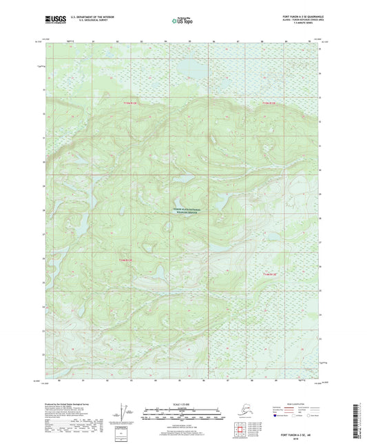 Fort Yukon A-3 SE Alaska US Topo Map Image