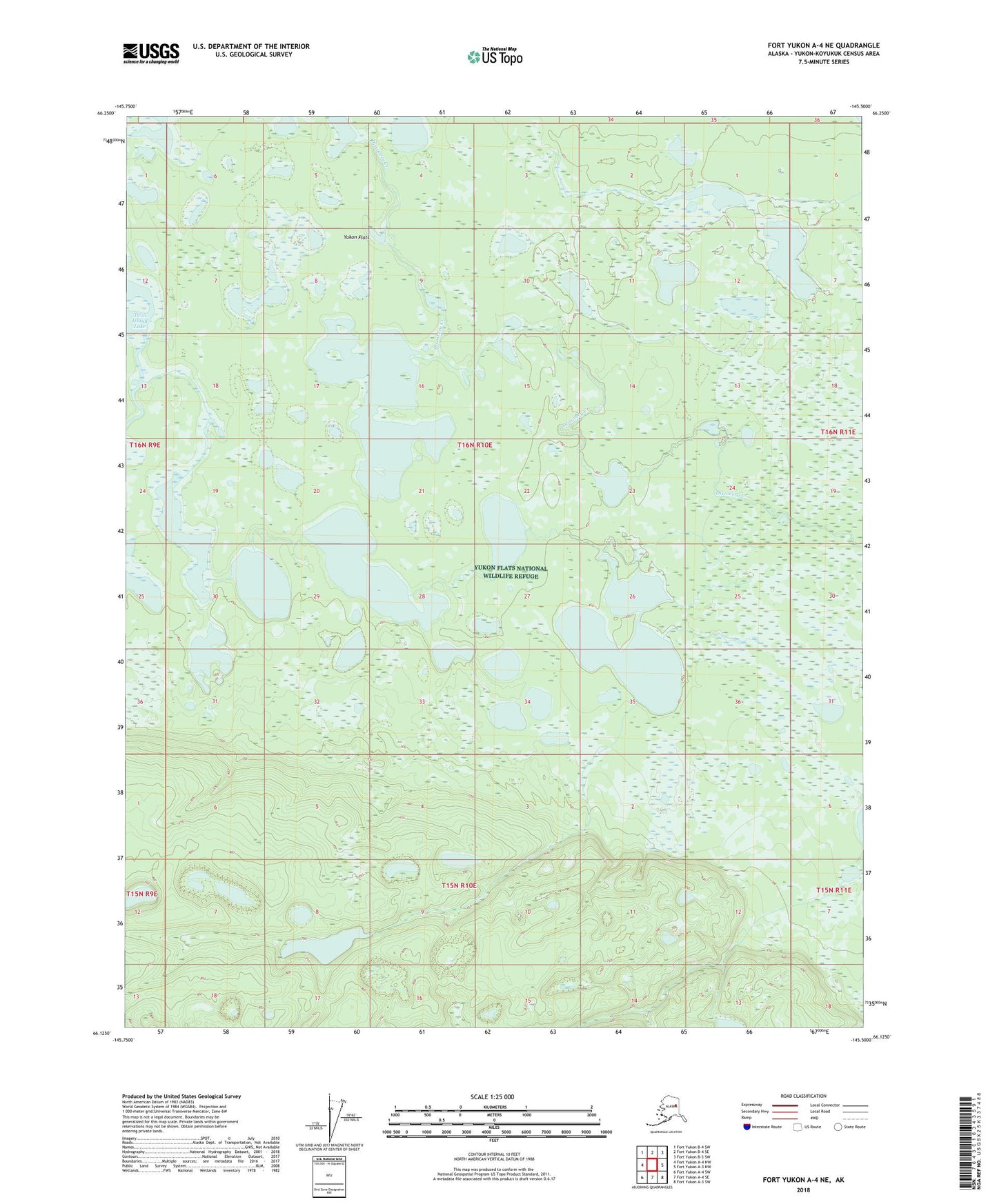 Fort Yukon A-4 NE Alaska US Topo Map Image