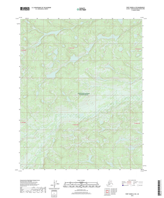 Fort Yukon A-4 SE Alaska US Topo Map Image