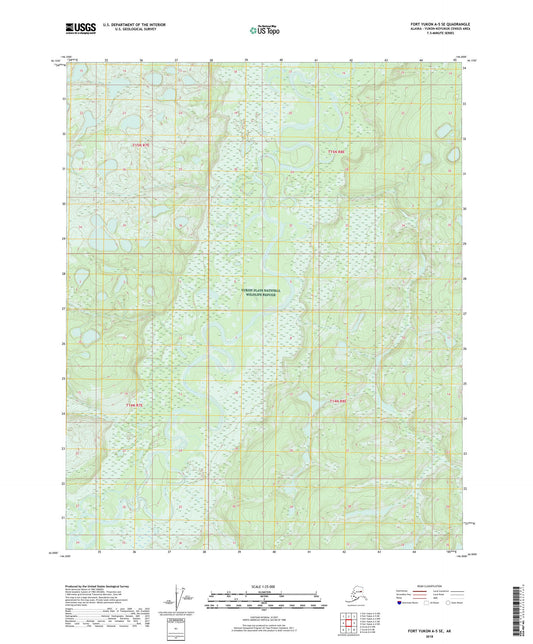 Fort Yukon A-5 SE Alaska US Topo Map Image