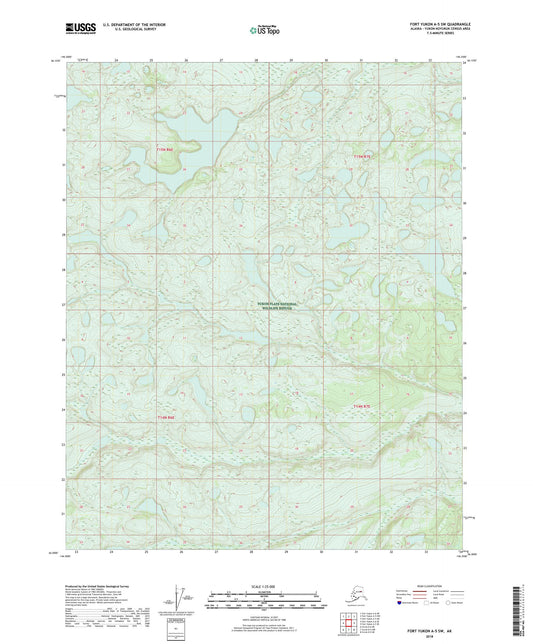 Fort Yukon A-5 SW Alaska US Topo Map Image