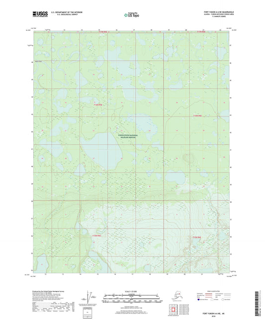 Fort Yukon A-6 NE Alaska US Topo Map Image