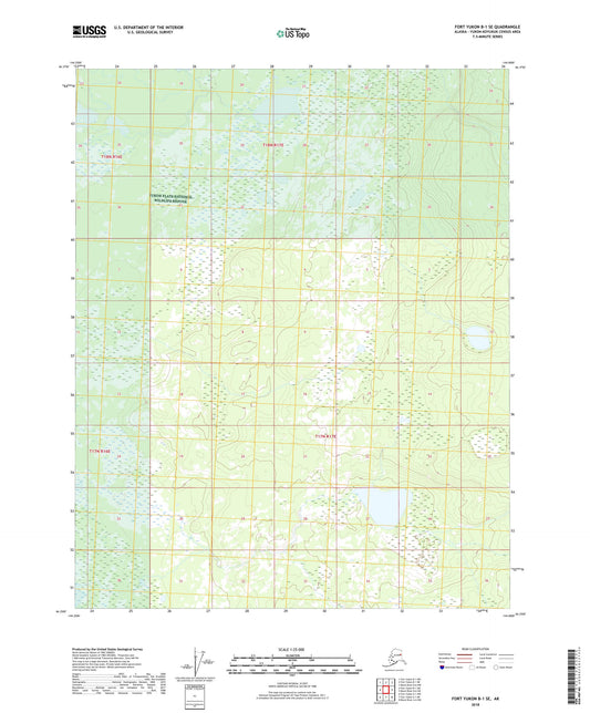 Fort Yukon B-1 SE Alaska US Topo Map Image