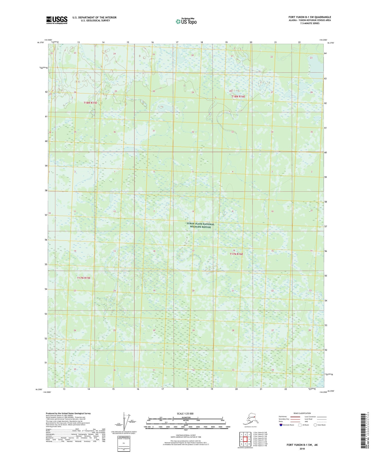 Fort Yukon B-1 SW Alaska US Topo Map Image