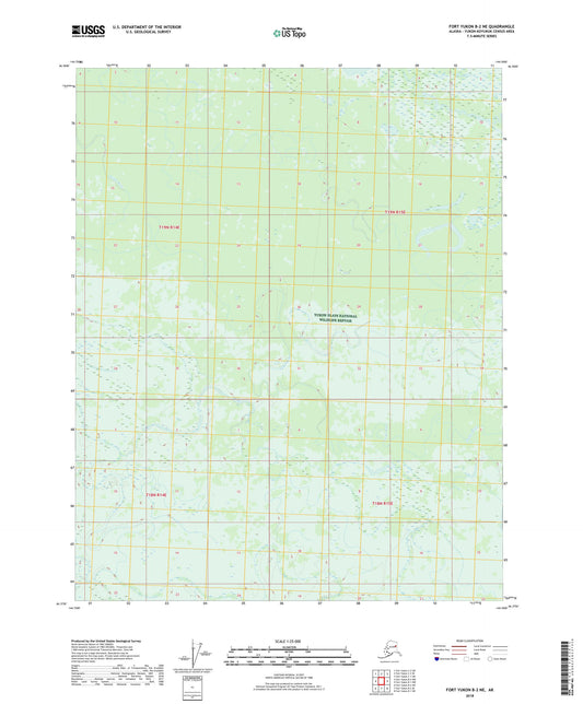 Fort Yukon B-2 NE Alaska US Topo Map Image