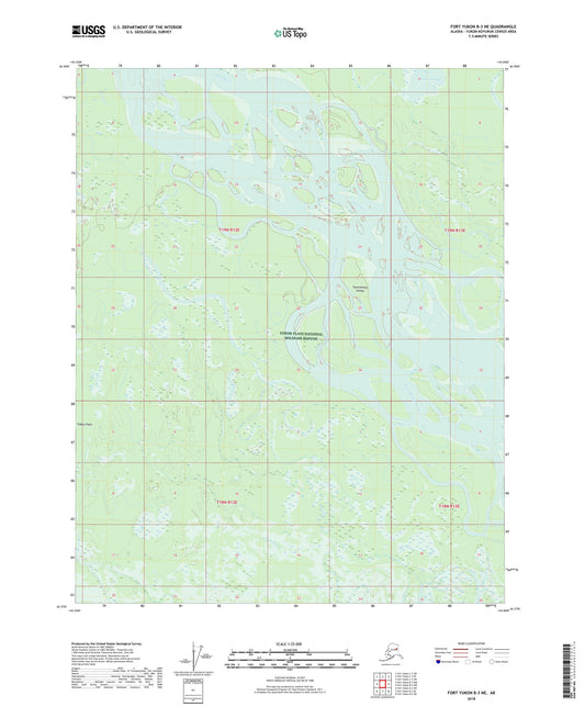 Fort Yukon B-3 NE Alaska US Topo Map Image