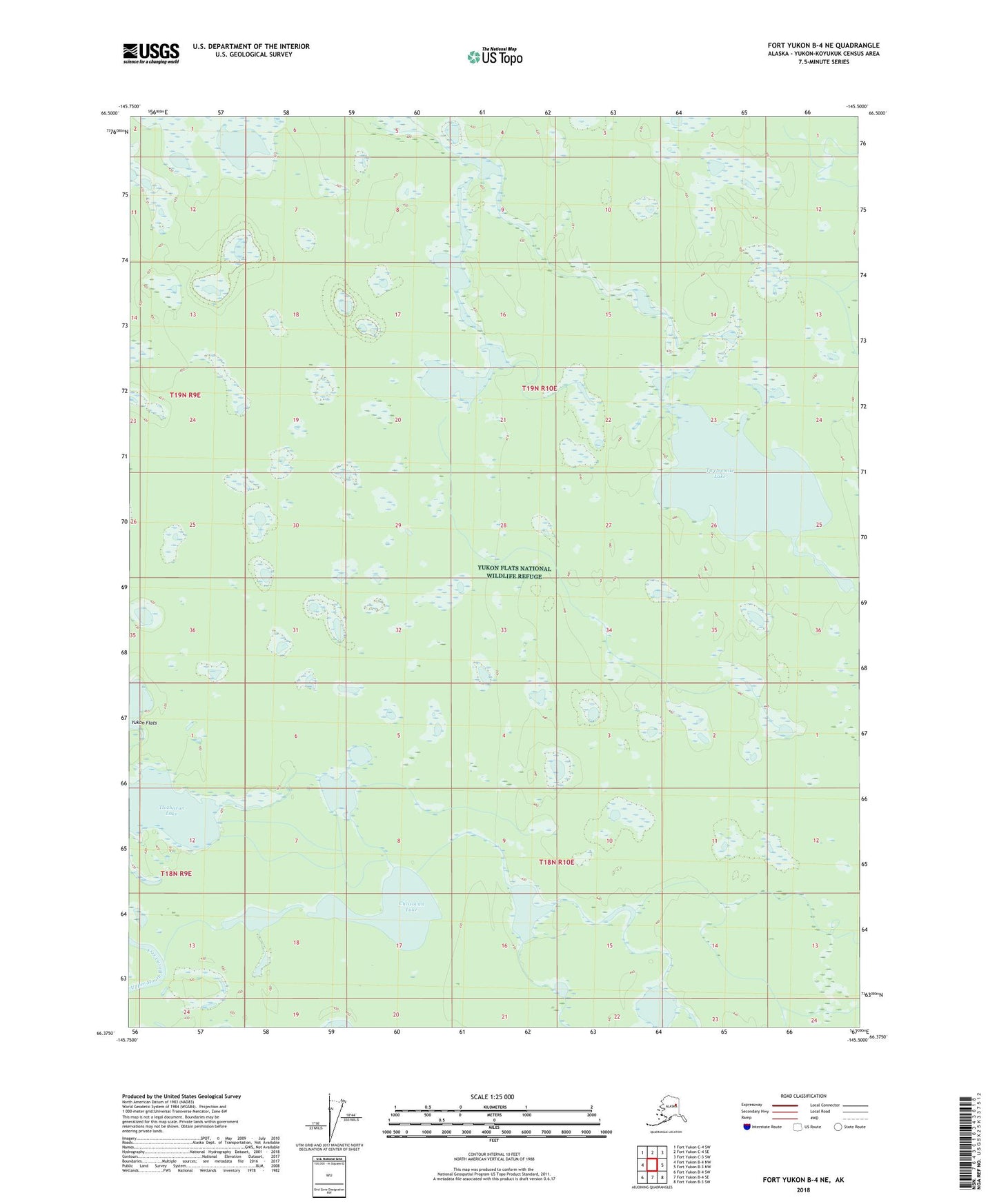 Fort Yukon B-4 NE Alaska US Topo Map Image