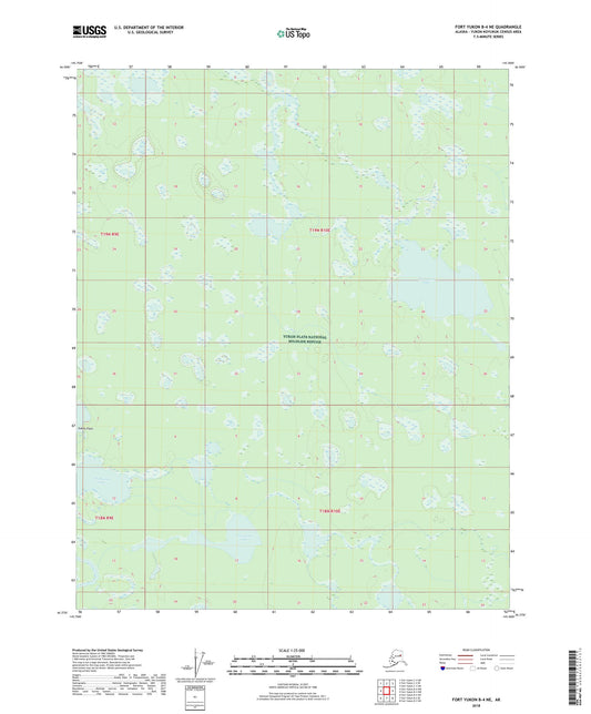 Fort Yukon B-4 NE Alaska US Topo Map Image
