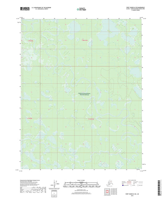 Fort Yukon B-4 SE Alaska US Topo Map Image
