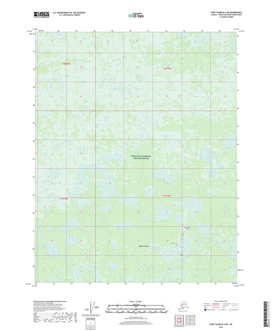 Fort Yukon B-4 SW Alaska US Topo Map Image