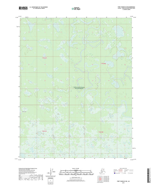 Fort Yukon B-5 NE Alaska US Topo Map Image