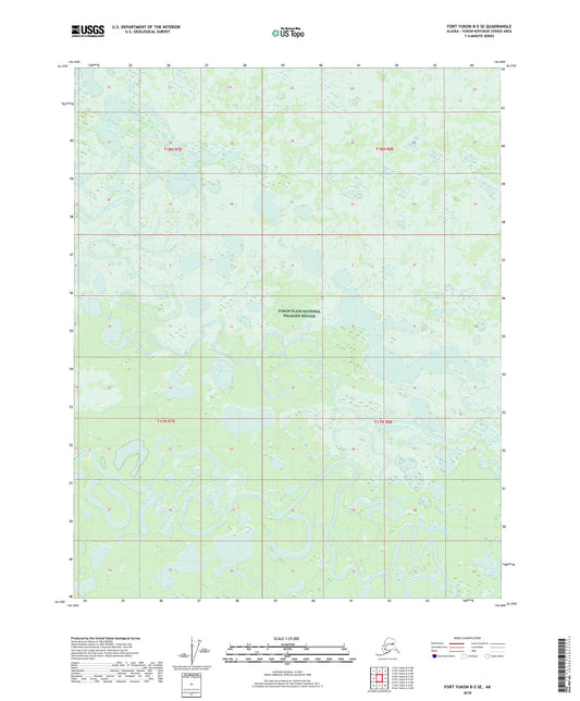 Fort Yukon B-5 SE Alaska US Topo Map Image