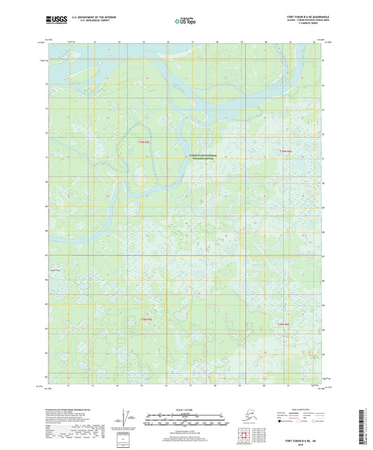 Fort Yukon B-6 NE Alaska US Topo Map Image