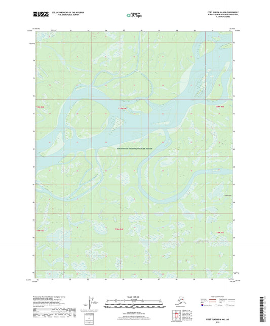 Fort Yukon B-6 NW Alaska US Topo Map Image