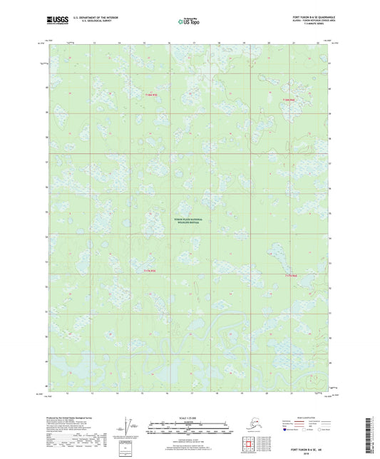 Fort Yukon B-6 SE Alaska US Topo Map Image