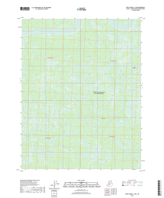 Fort Yukon C-1 NW Alaska US Topo Map Image