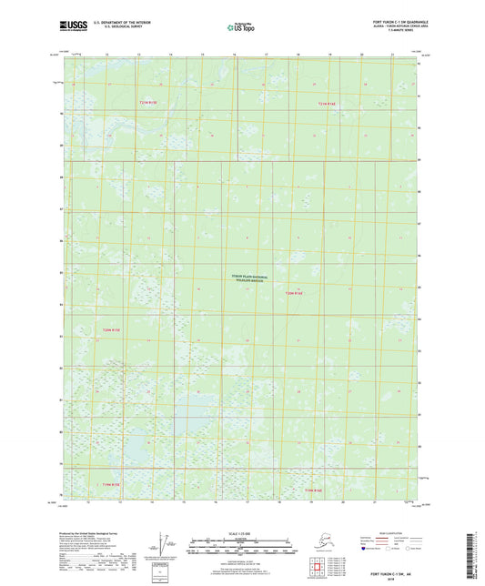 Fort Yukon C-1 SW Alaska US Topo Map Image