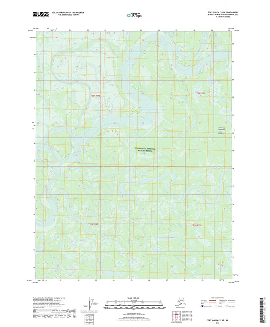 Fort Yukon C-2 NE Alaska US Topo Map Image