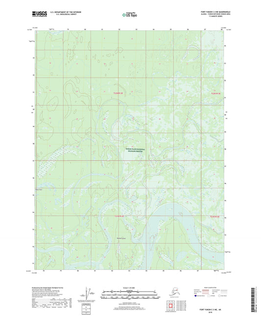 Fort Yukon C-3 NE Alaska US Topo Map Image