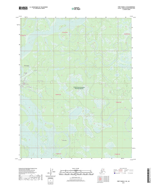 Fort Yukon C-3 SE Alaska US Topo Map Image
