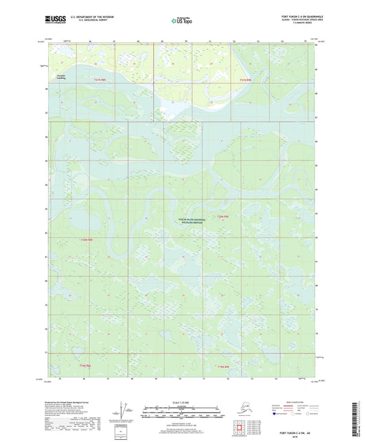 Fort Yukon C-4 SW Alaska US Topo Map Image