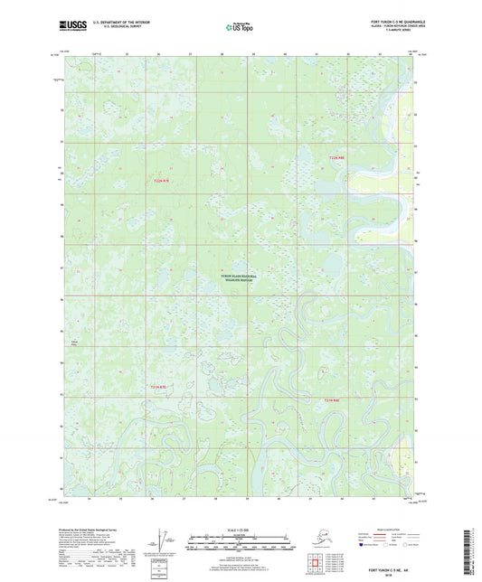 Fort Yukon C-5 NE Alaska US Topo Map Image