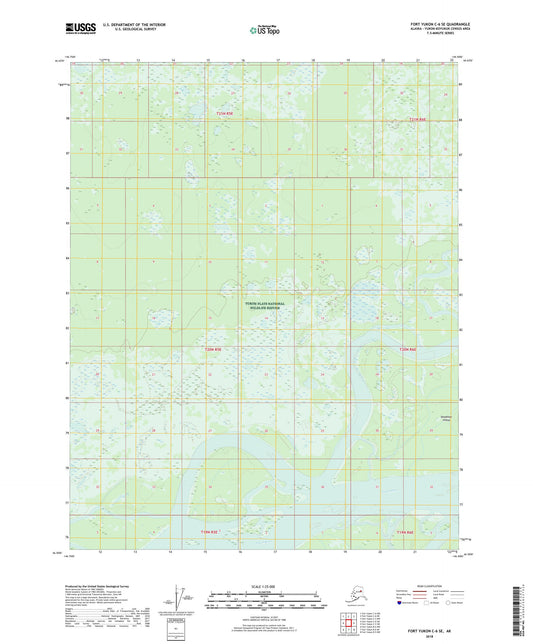 Fort Yukon C-6 SE Alaska US Topo Map Image