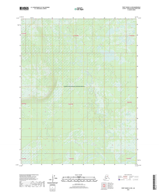 Fort Yukon C-6 SW Alaska US Topo Map Image