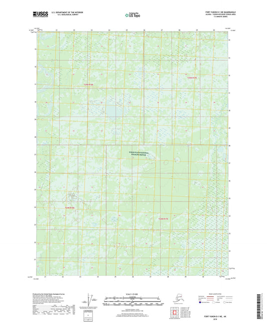 Fort Yukon D-1 NE Alaska US Topo Map Image