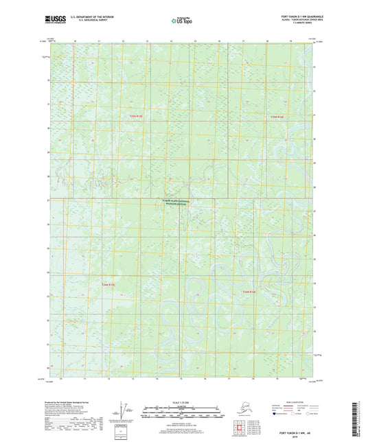 Fort Yukon D-1 NW Alaska US Topo Map Image