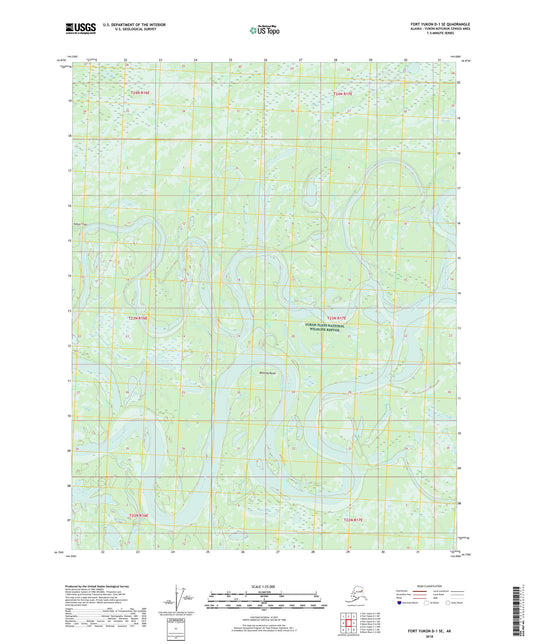 Fort Yukon D-1 SE Alaska US Topo Map Image