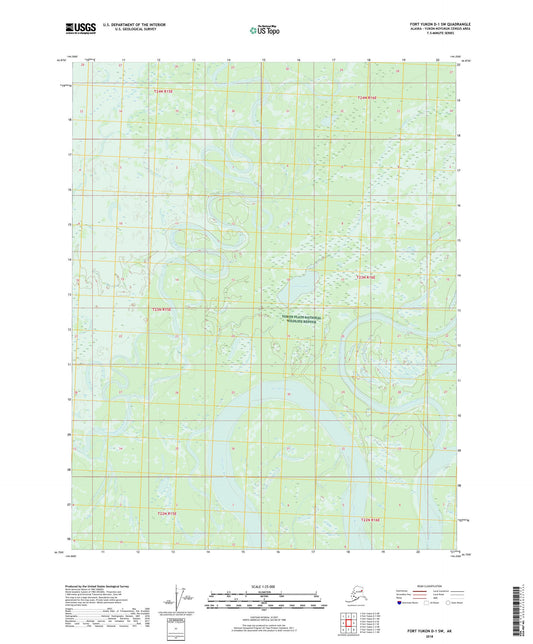 Fort Yukon D-1 SW Alaska US Topo Map Image
