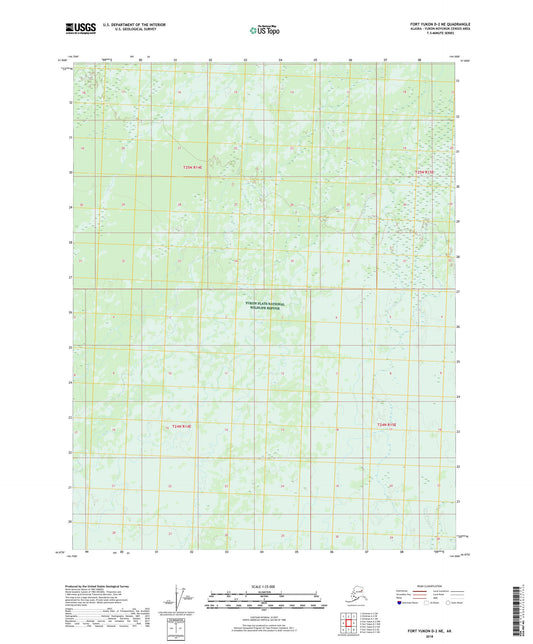 Fort Yukon D-2 NE Alaska US Topo Map Image