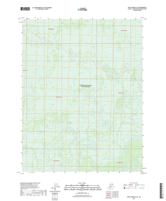 Fort Yukon D-2 SE Alaska US Topo Map Image