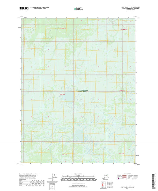 Fort Yukon D-2 SW Alaska US Topo Map Image