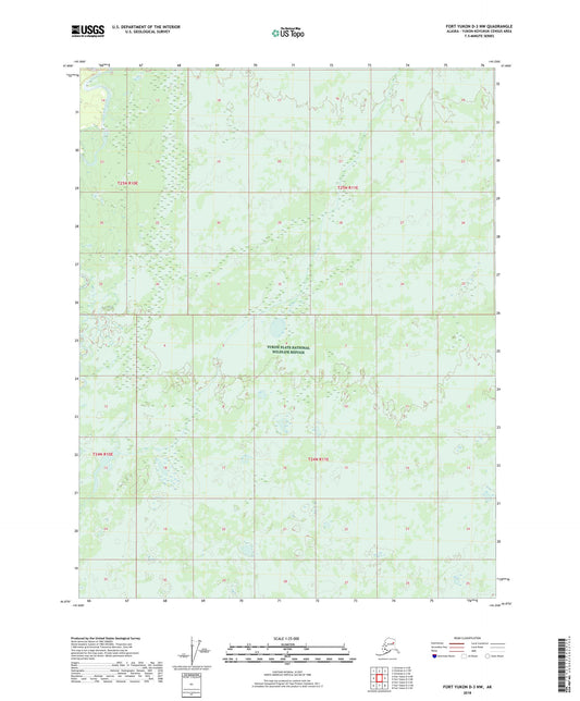 Fort Yukon D-3 NW Alaska US Topo Map Image