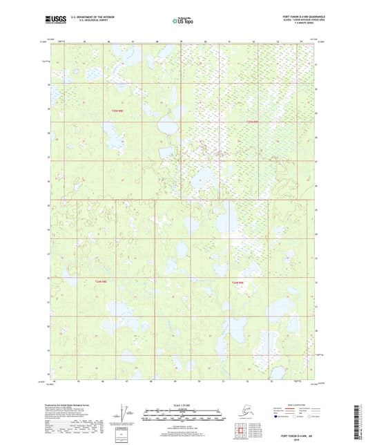 Fort Yukon D-4 NW Alaska US Topo Map Image