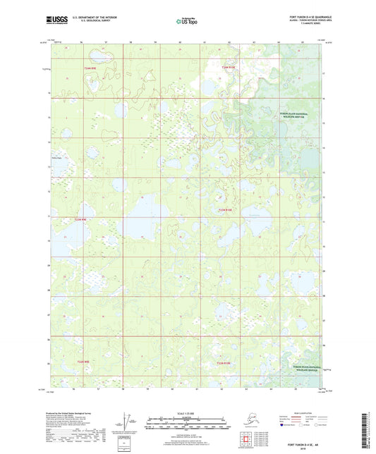 Fort Yukon D-4 SE Alaska US Topo Map Image