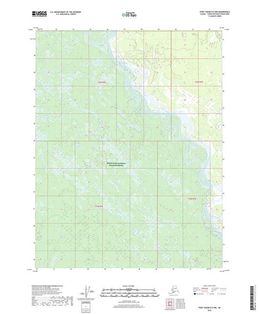 Fort Yukon D-5 NW Alaska US Topo Map Image