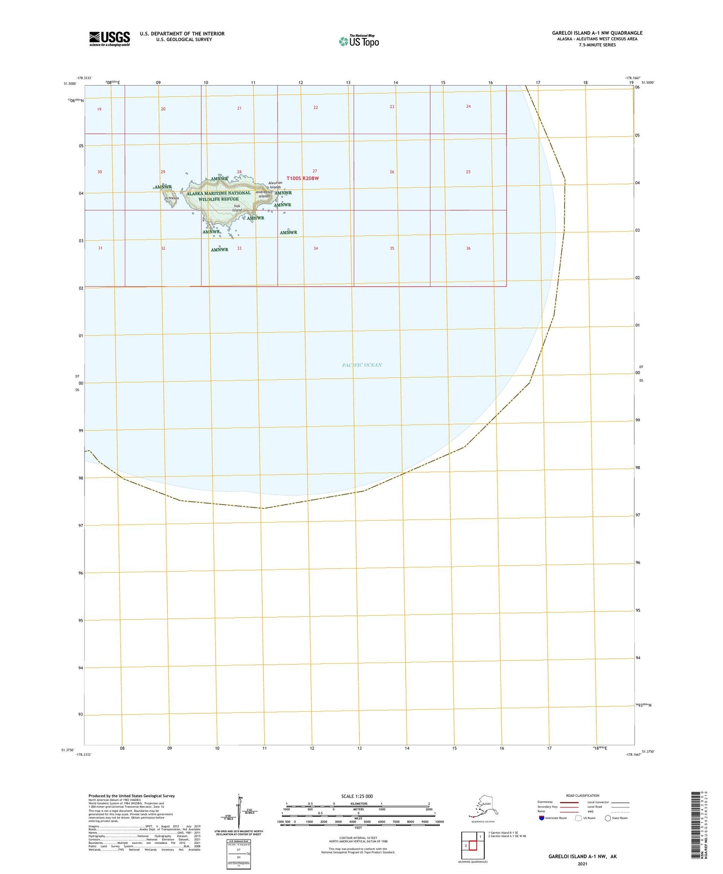 Gareloi Island A-1 NW Alaska US Topo Map Image