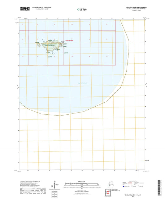 Gareloi Island A-1 NW Alaska US Topo Map Image